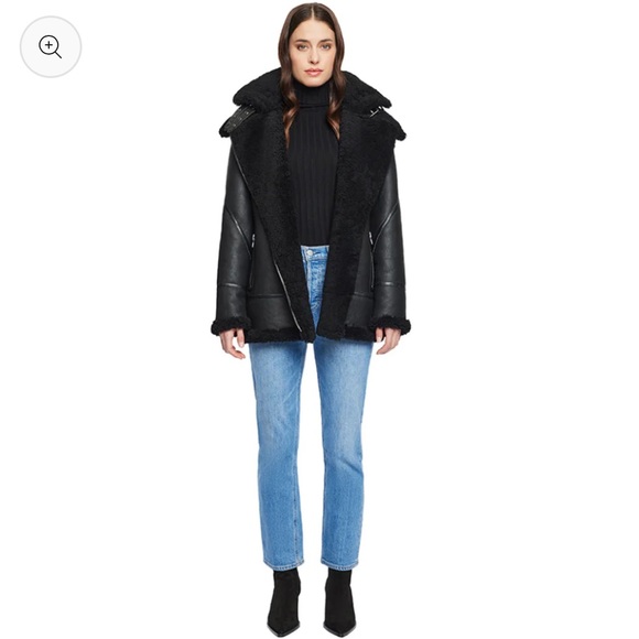 HiSo Martina Jet Shearling Jacket - Picture 2 of 10